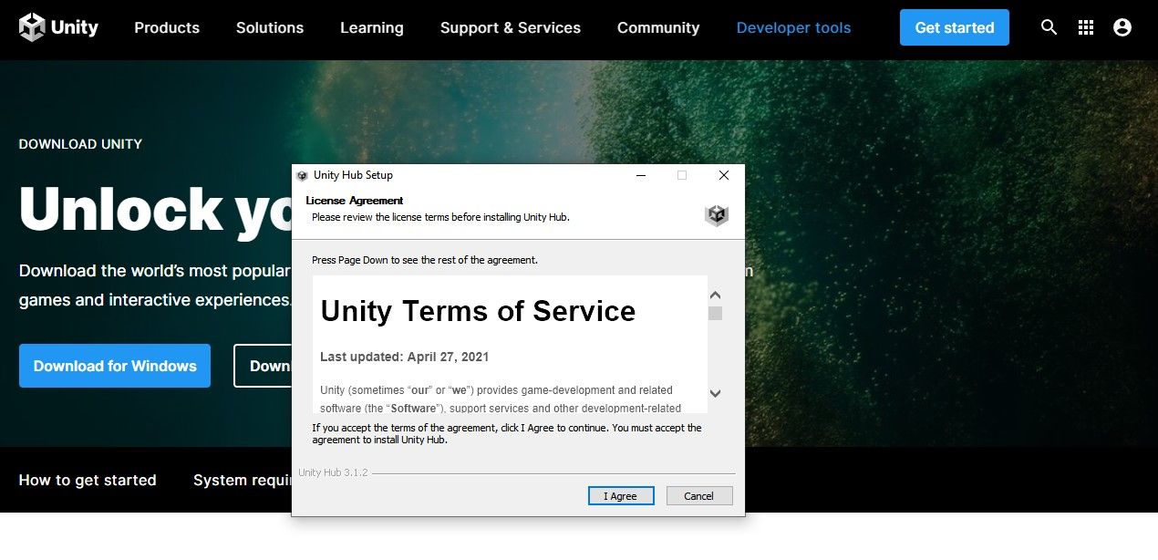 unity terms of service