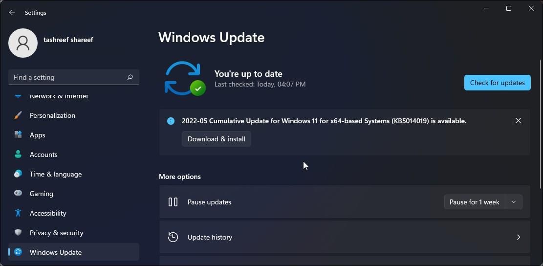 windows 11 update install