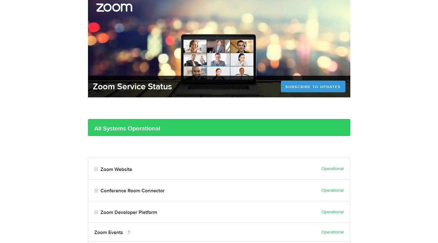 zoom service status