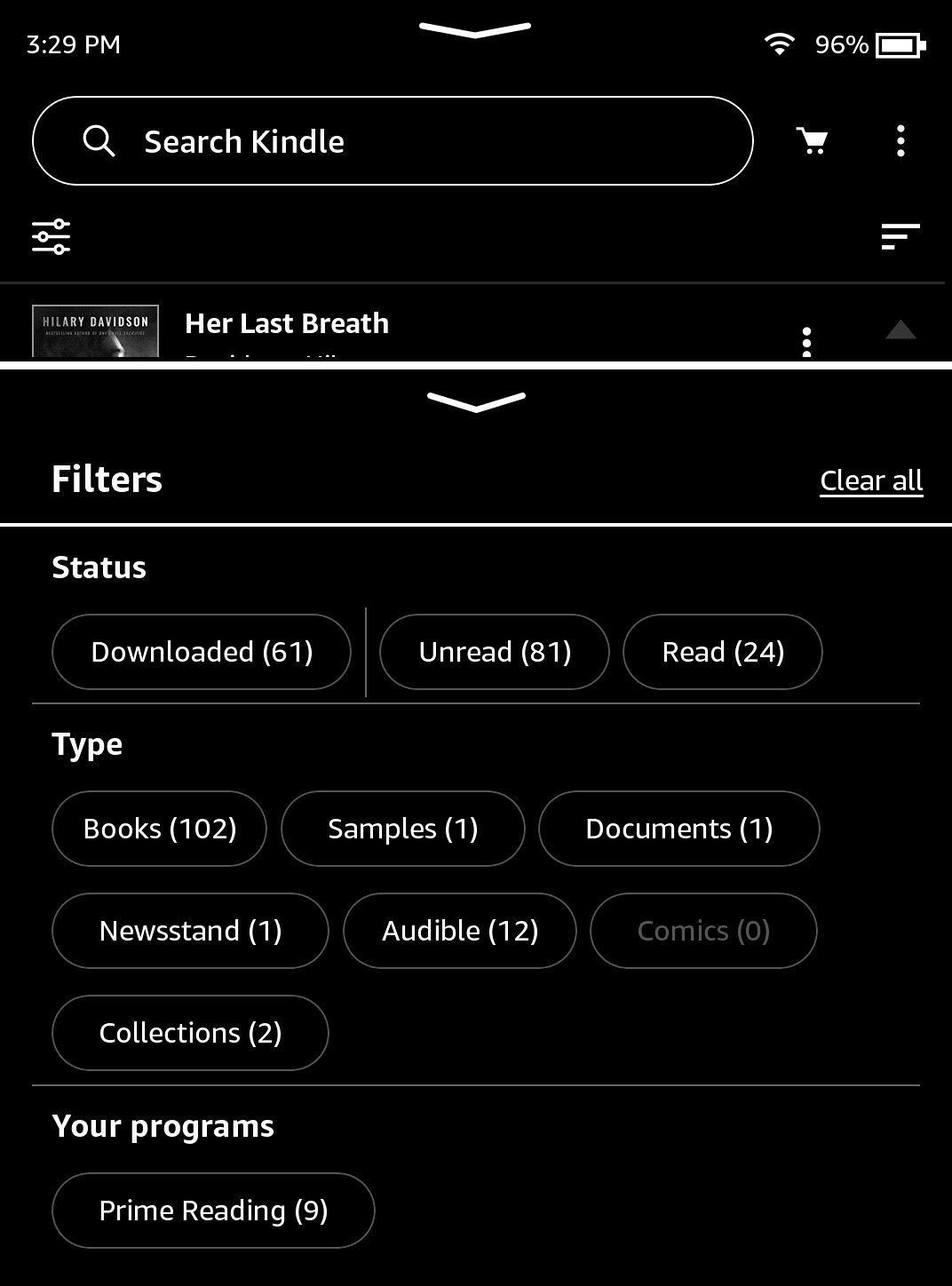 Kindle Filters