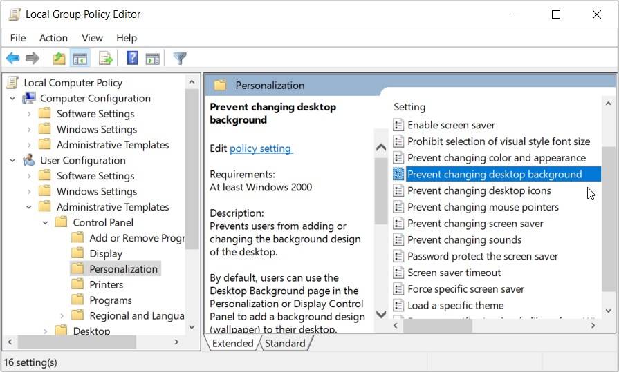 Mengonfigurasi Pengaturan Latar Belakang Desktop Menggunakan LGPE