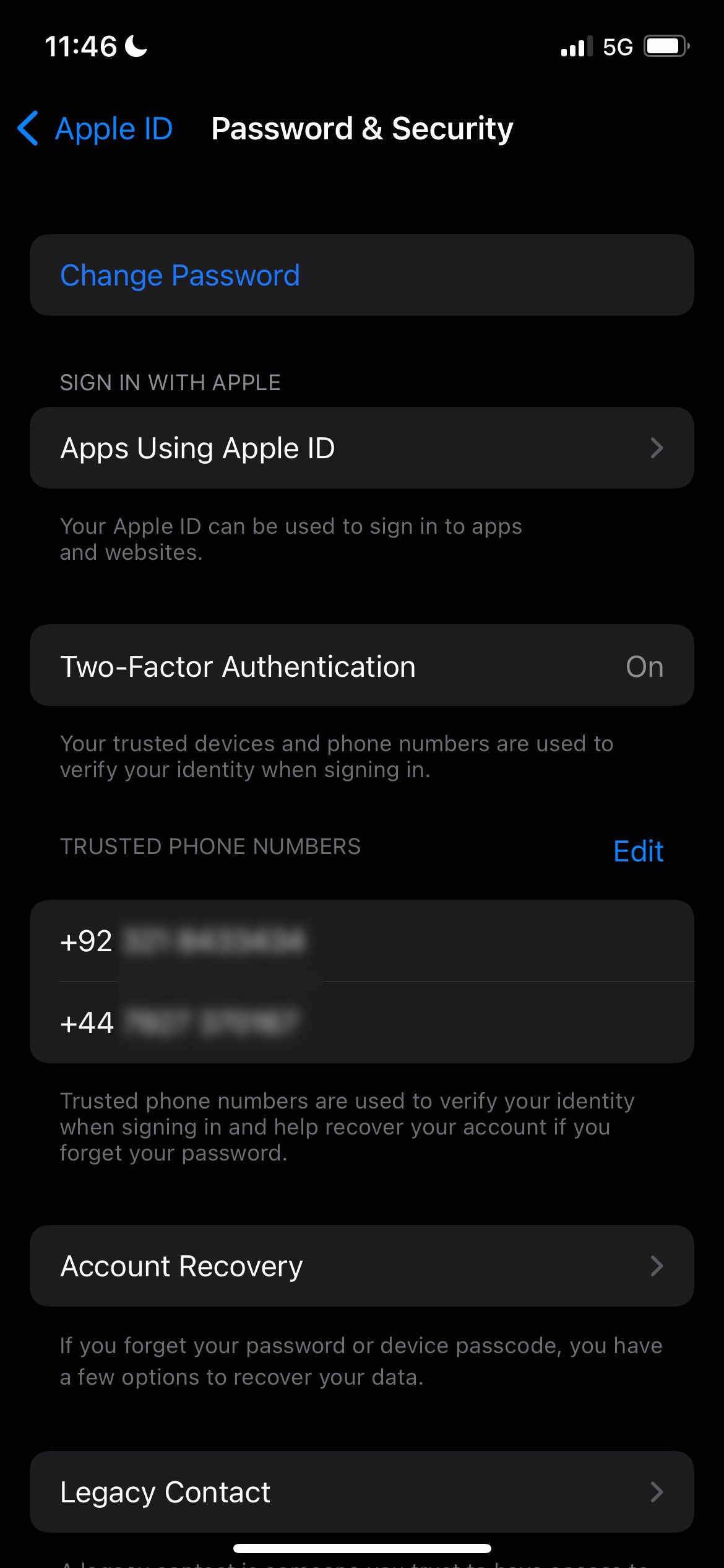 Two Factor Authentication Enabled