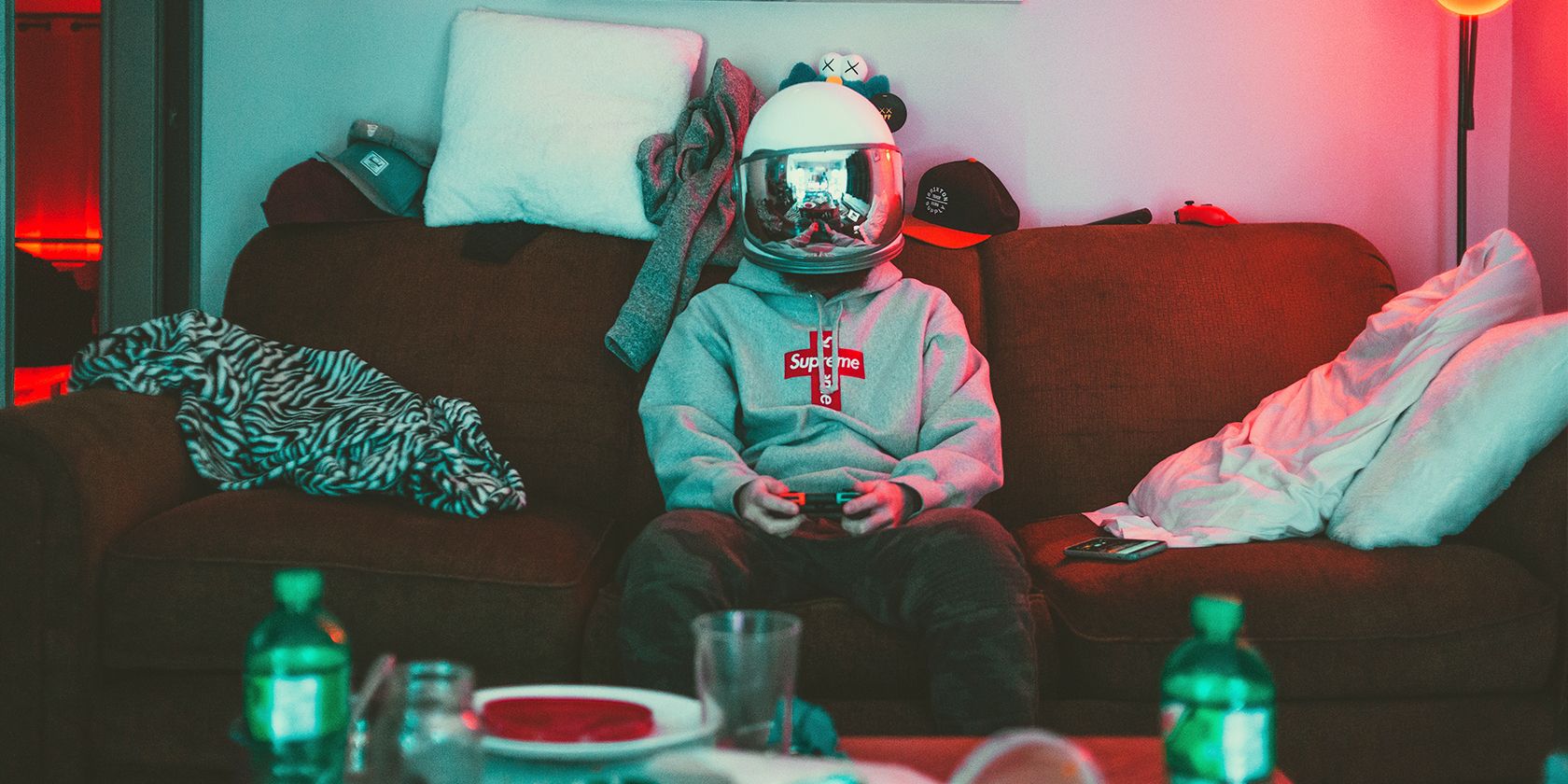 A Bored Gamer Playing Games on the Couch