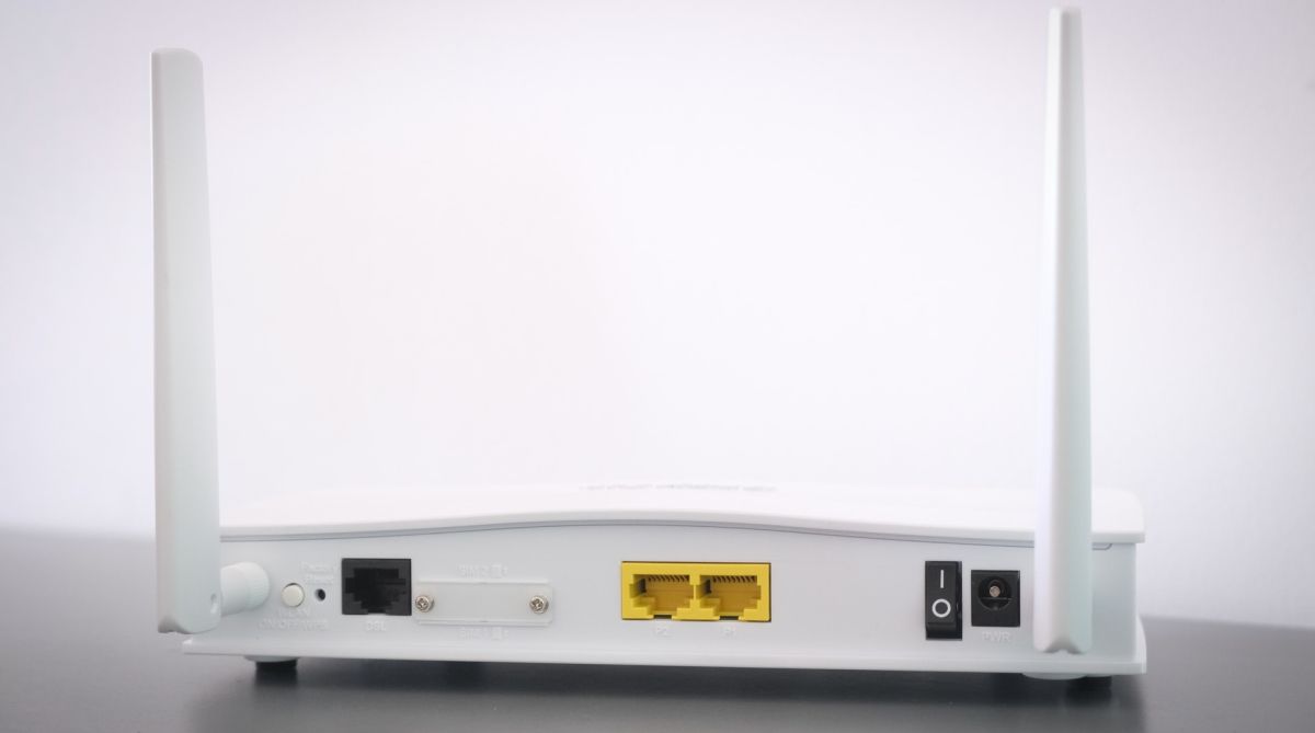 The Back View Of A WiFi Router