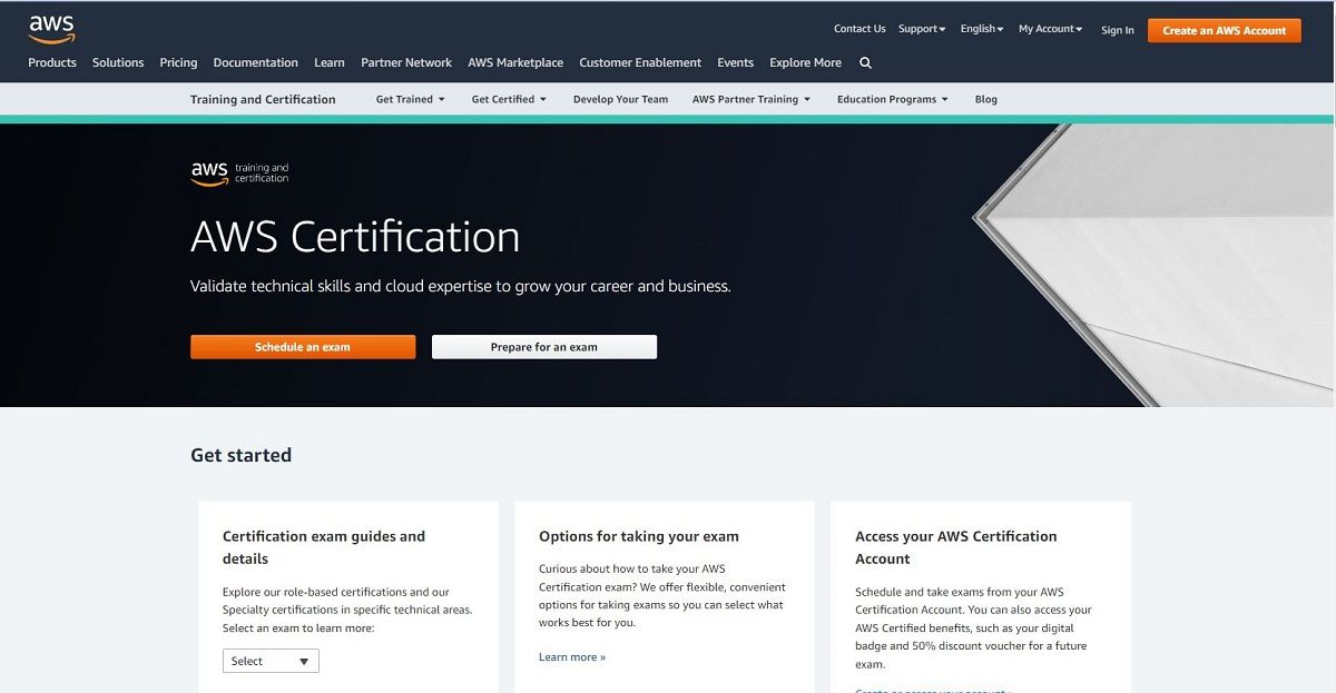 AWS-homepage-screenshot