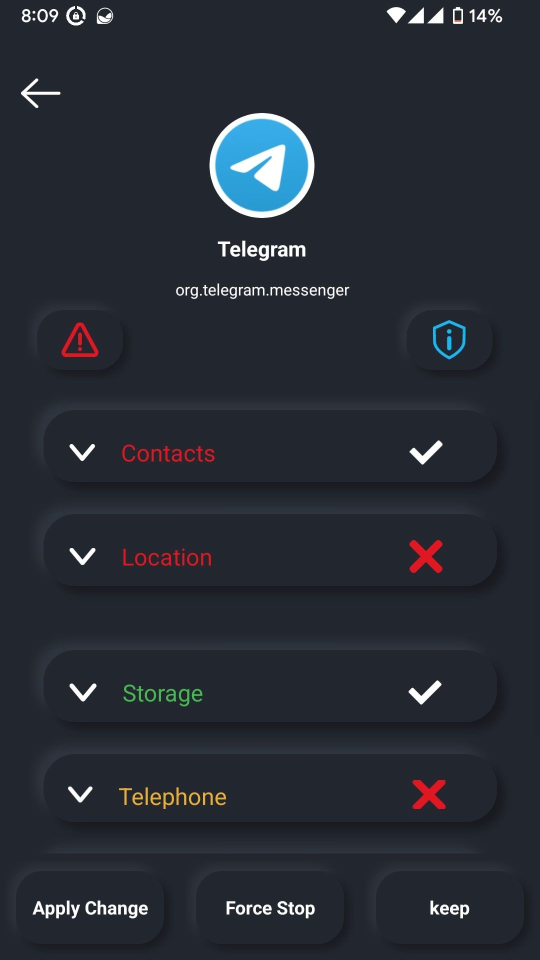 App Permission Manager App Page