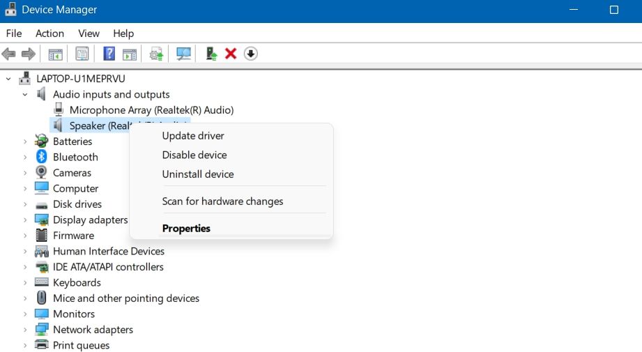 Audio Driver in Device Manager