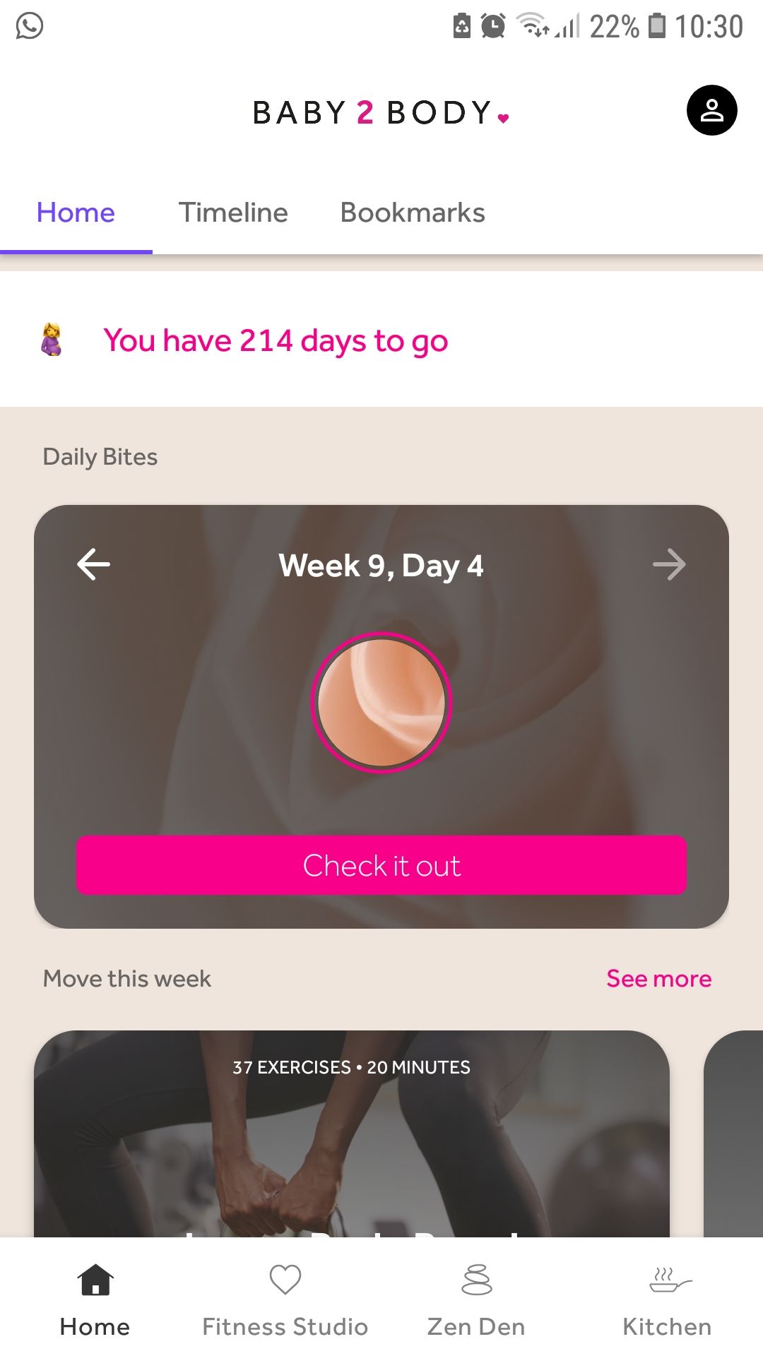 Baby2Body mobile prenatal exercise app