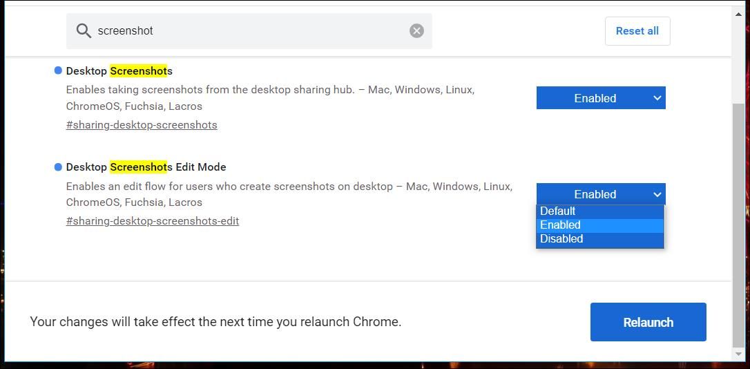 The Desktop Screenshot Edit Mode flag