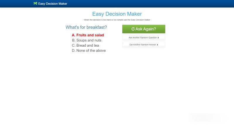 EasyDecisionMaker result