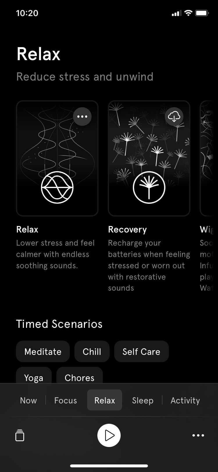 برنامه Endel Relax screen