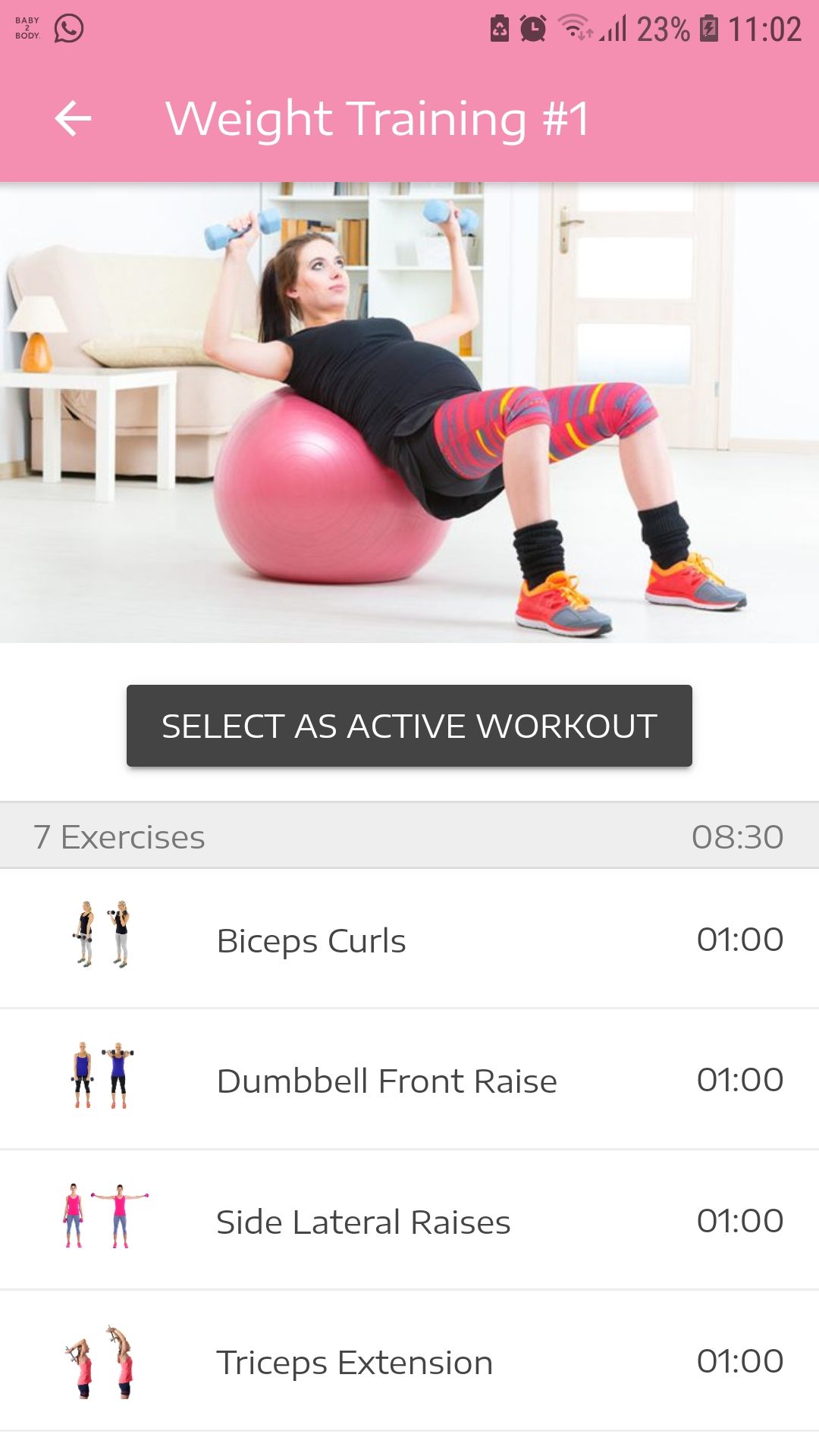 Exercise During Pregnancy mobile prenatal app weight training