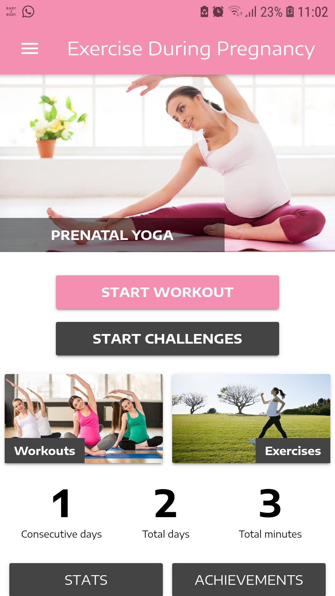 Exercise During Pregnancy mobile prenatal app