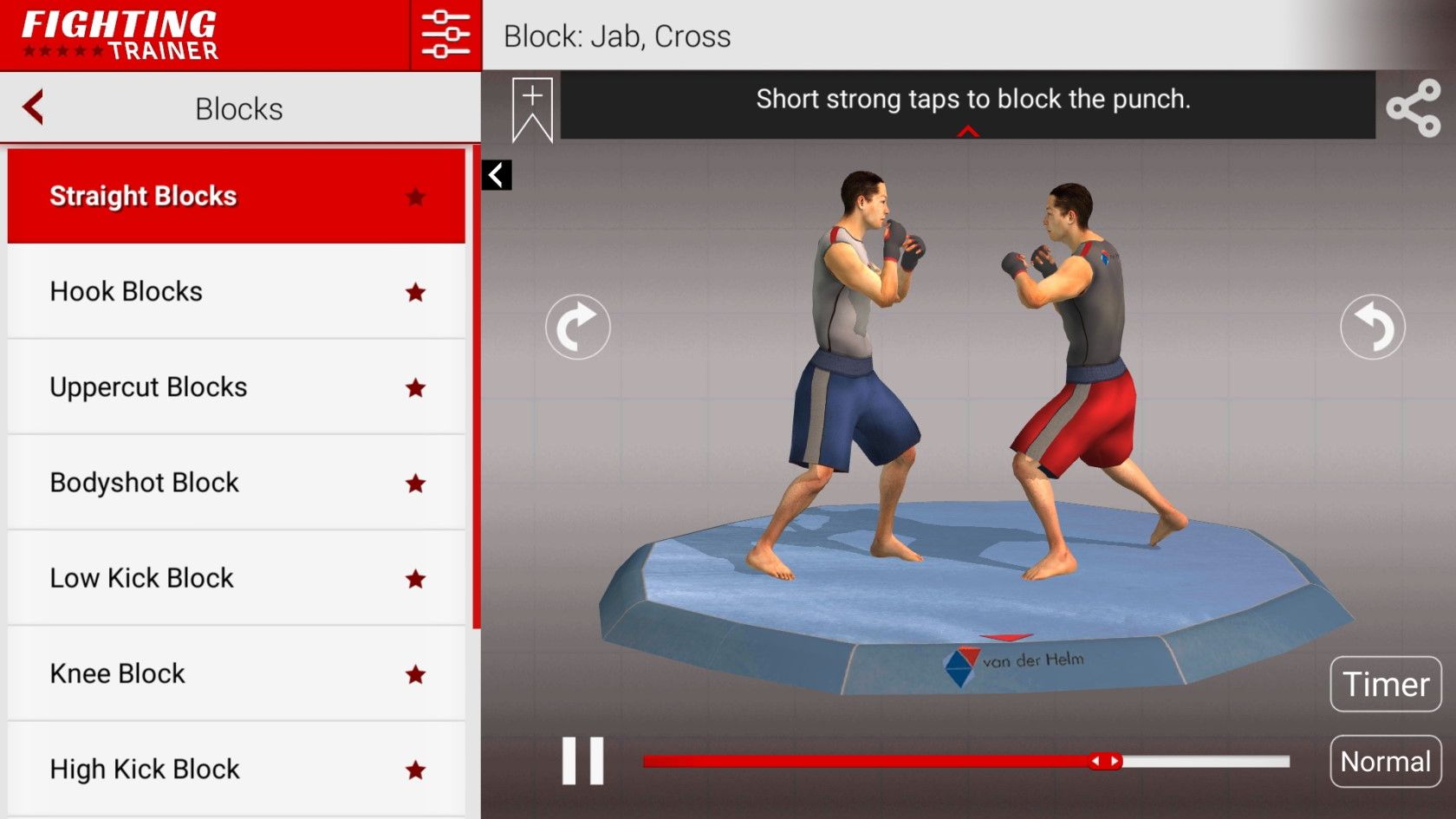 Fighting Trainer mobile fighting app