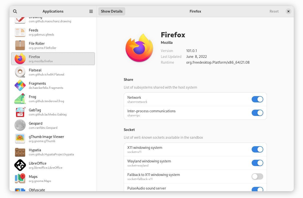 Flatseal-Firefox