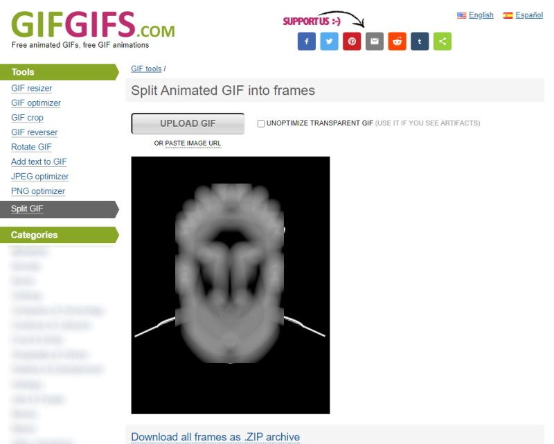 GIFGIFs GIF splitter page