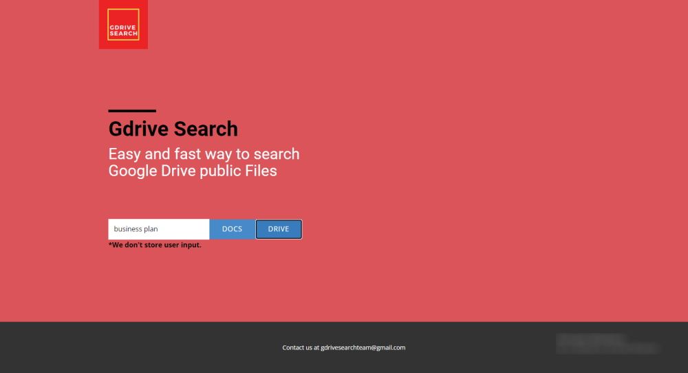 Gdrive Search website