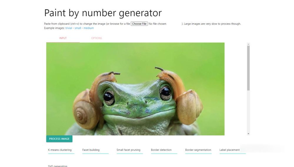 GitHub Paint-by-Number generator homepage