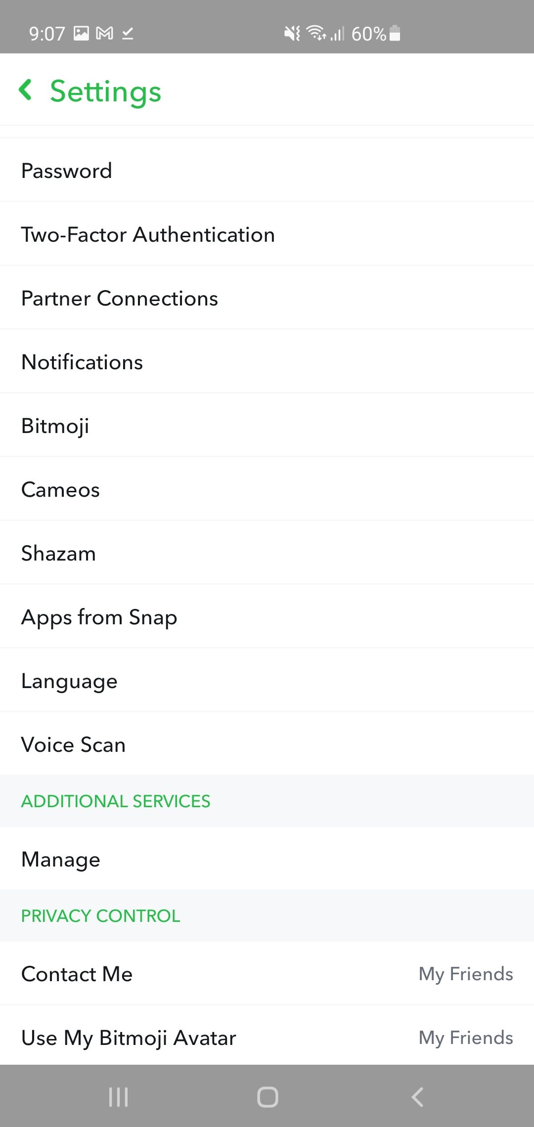 در دستگاه اندرویدی به Snapchat Notifications بروید