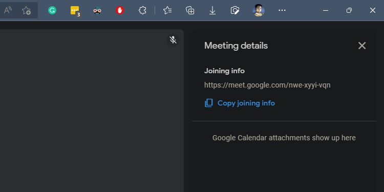 Google Meet Meeting Details