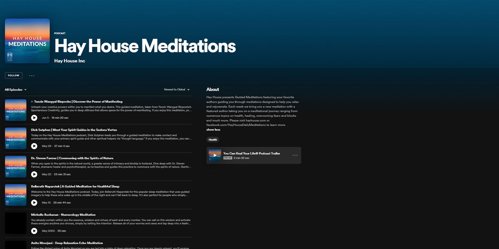 پادکست Hay House Meditations در Spotify