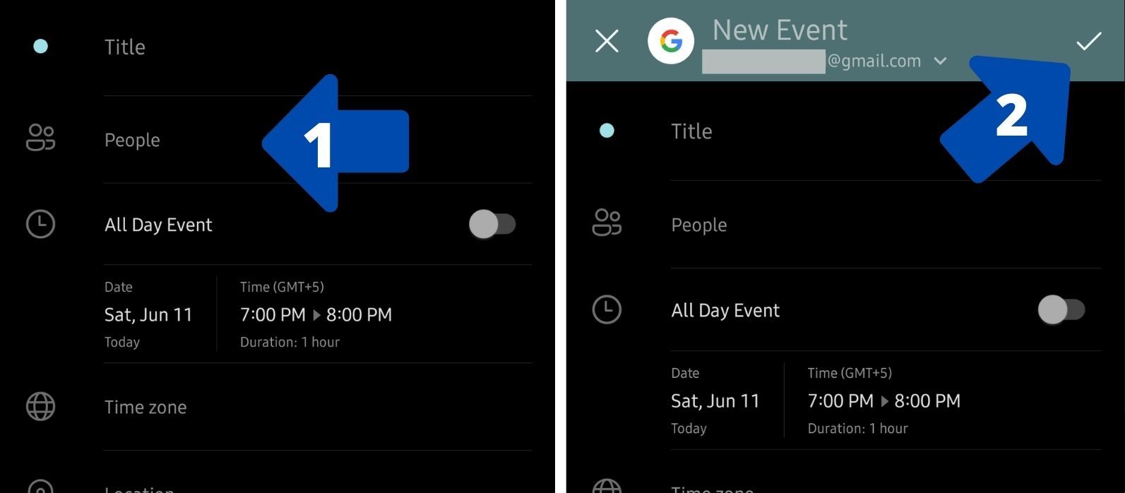 Adding an event to share in Outlook mobile