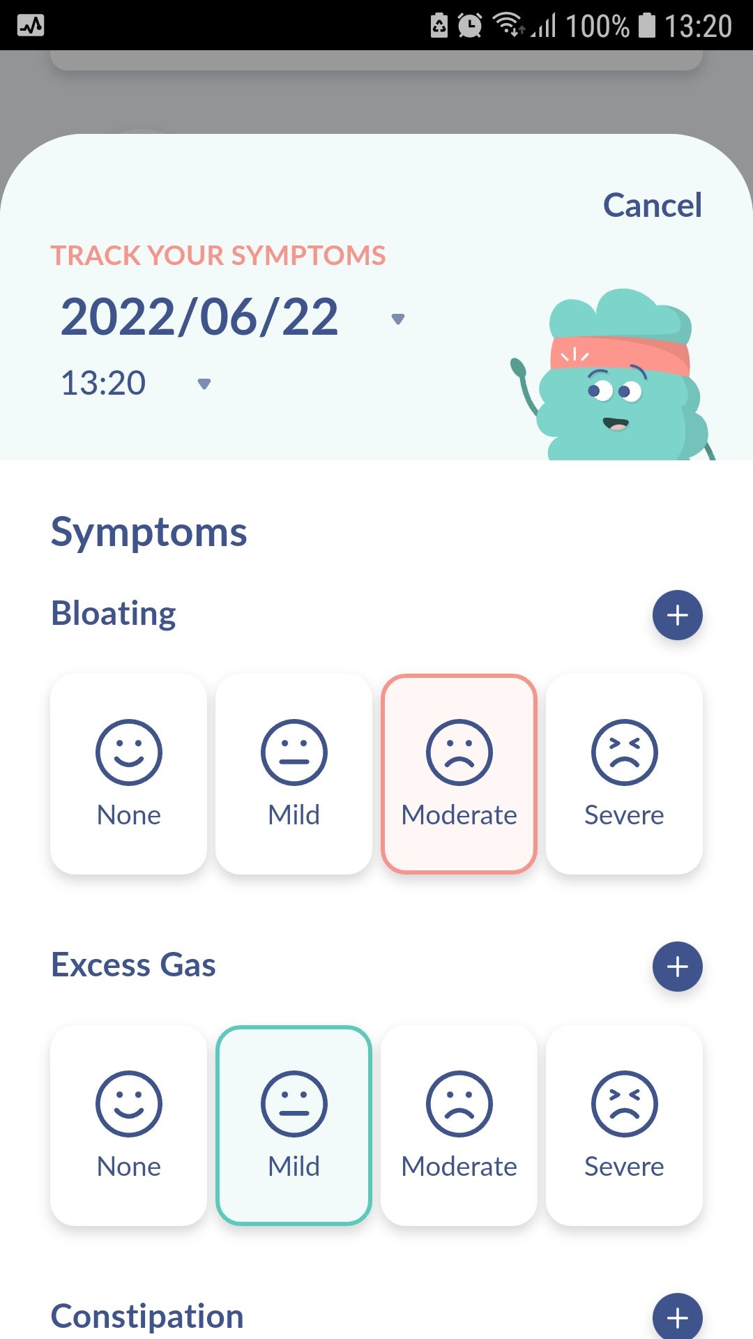 IBS Coach mobile digestive health app symptoms