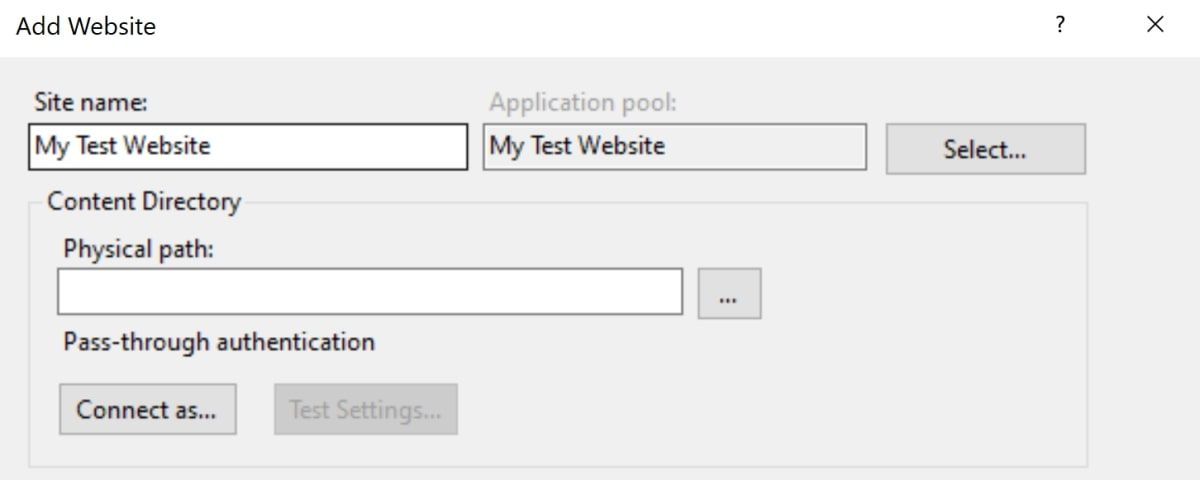 Input field to add a website name