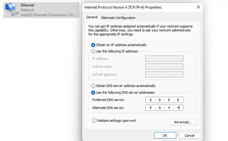 IPv4 Properties In Windows