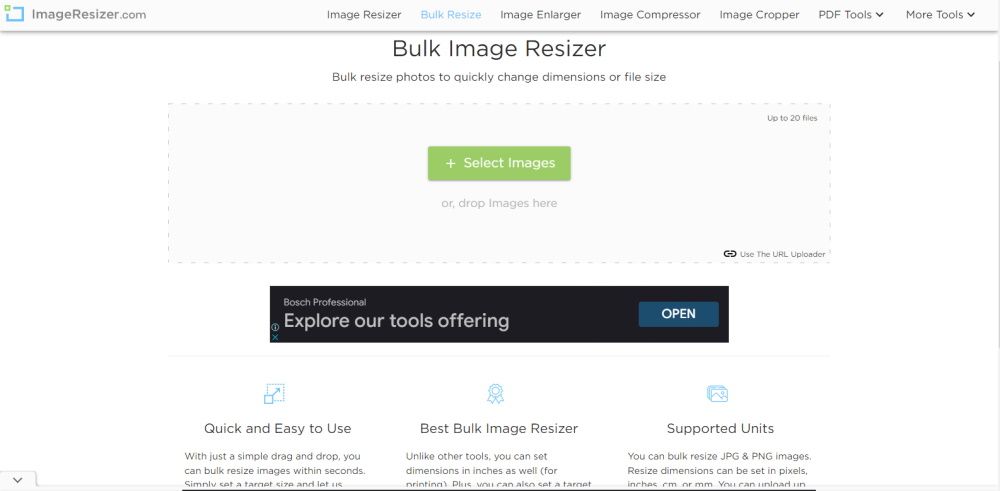 Image Resizer website