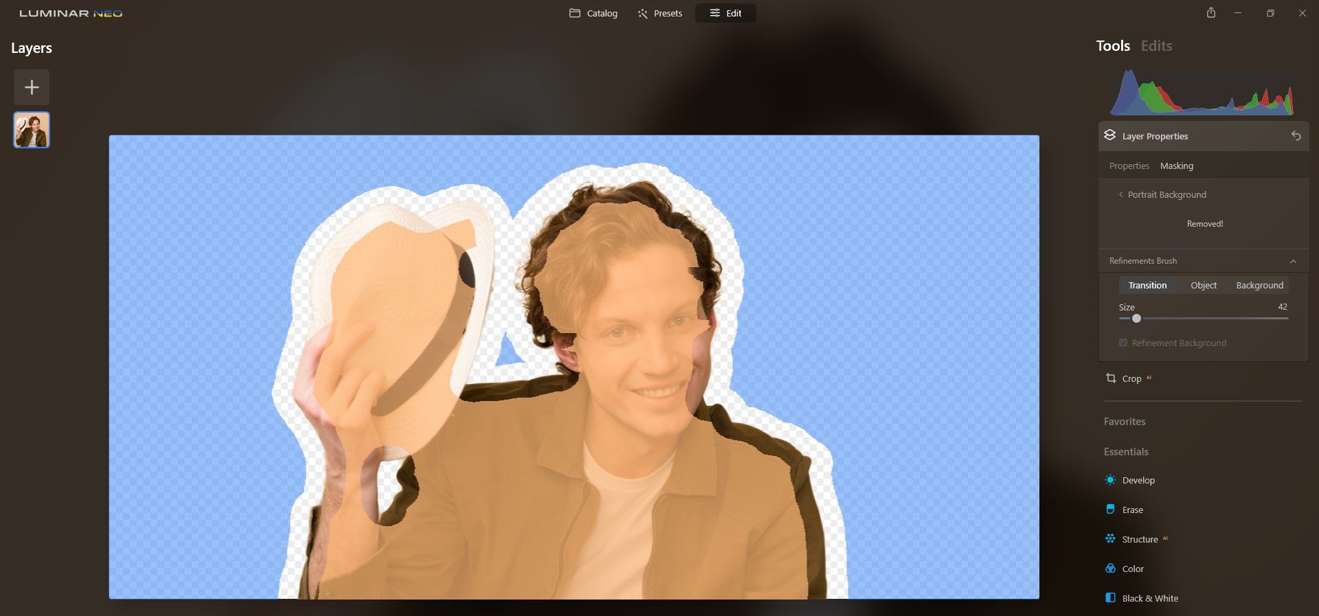 How To Remove The Background From A Portrait In Luminar Neo