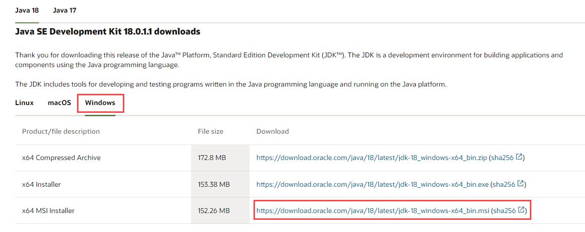 Java JDK Download Page