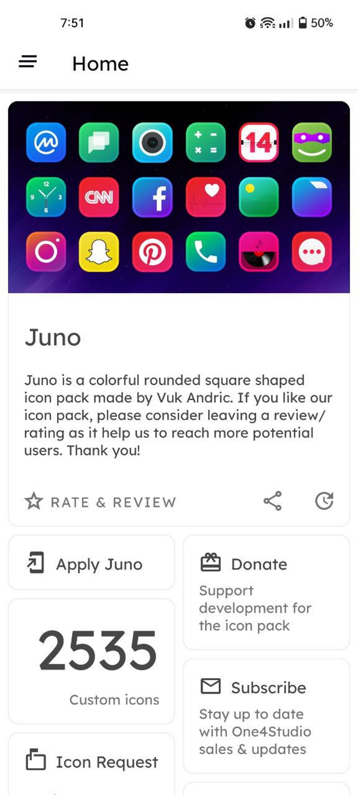 Juno Icon Pack App