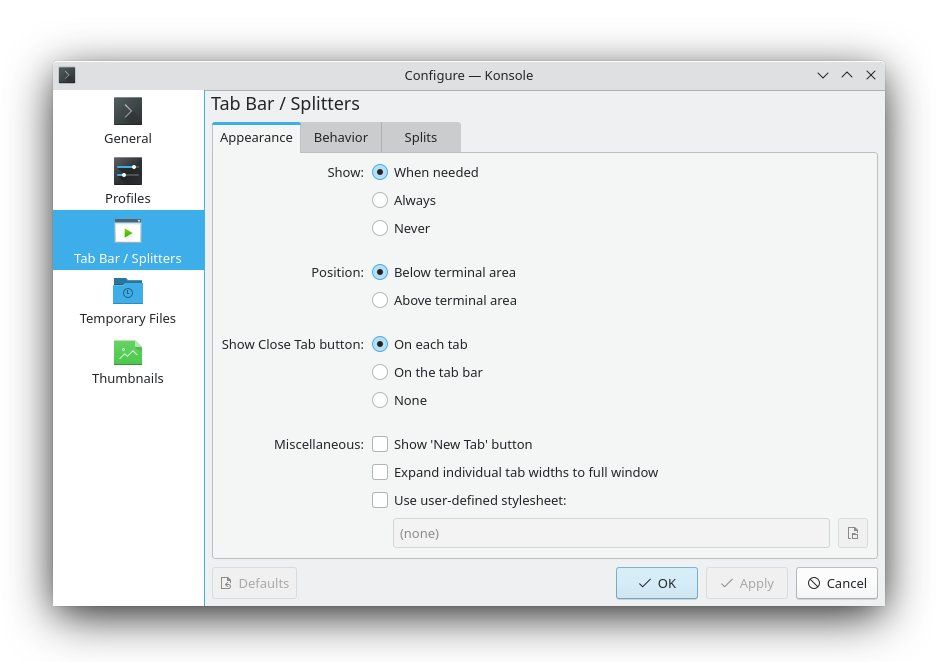 KDE-Konsole-Configure-Tabs