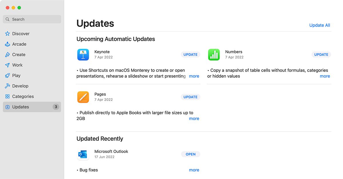 Mac App Store Updates
