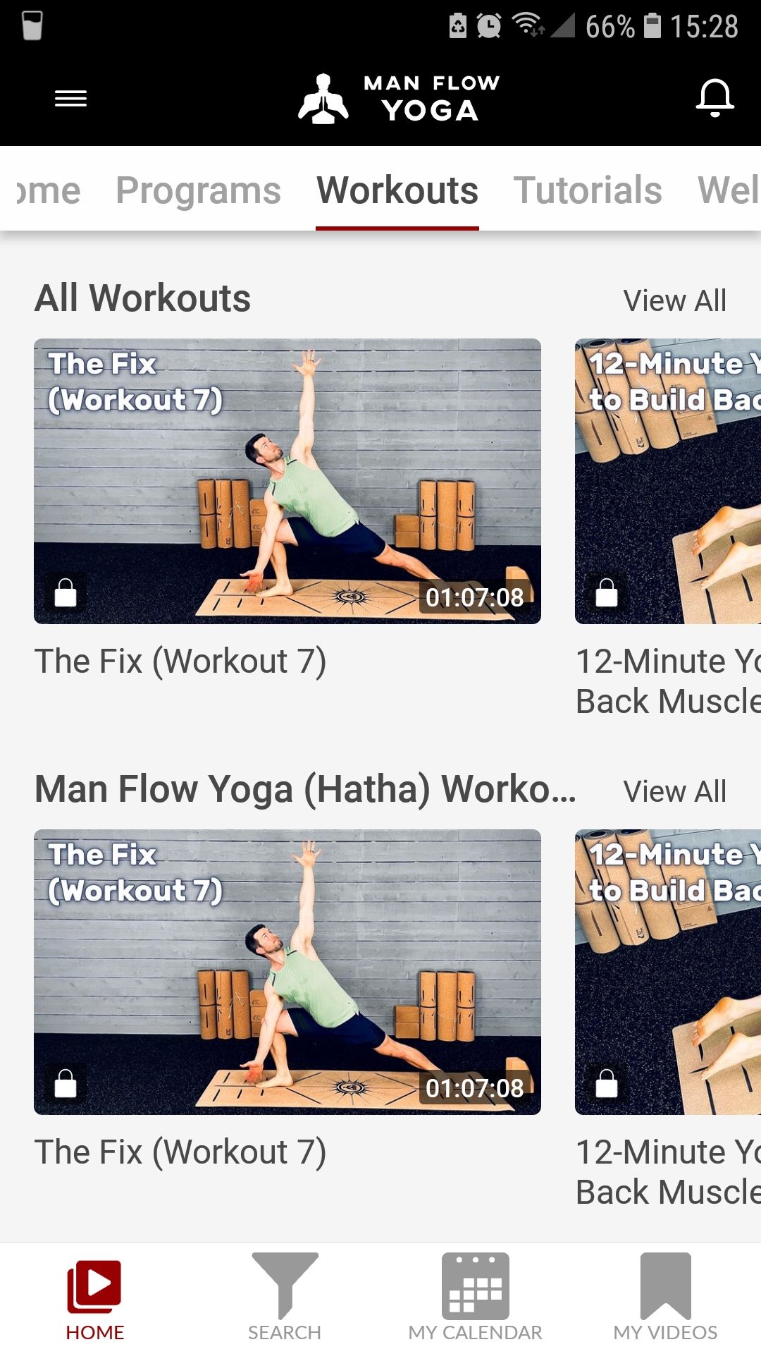 Man Flow Yoga mobile app workouts
