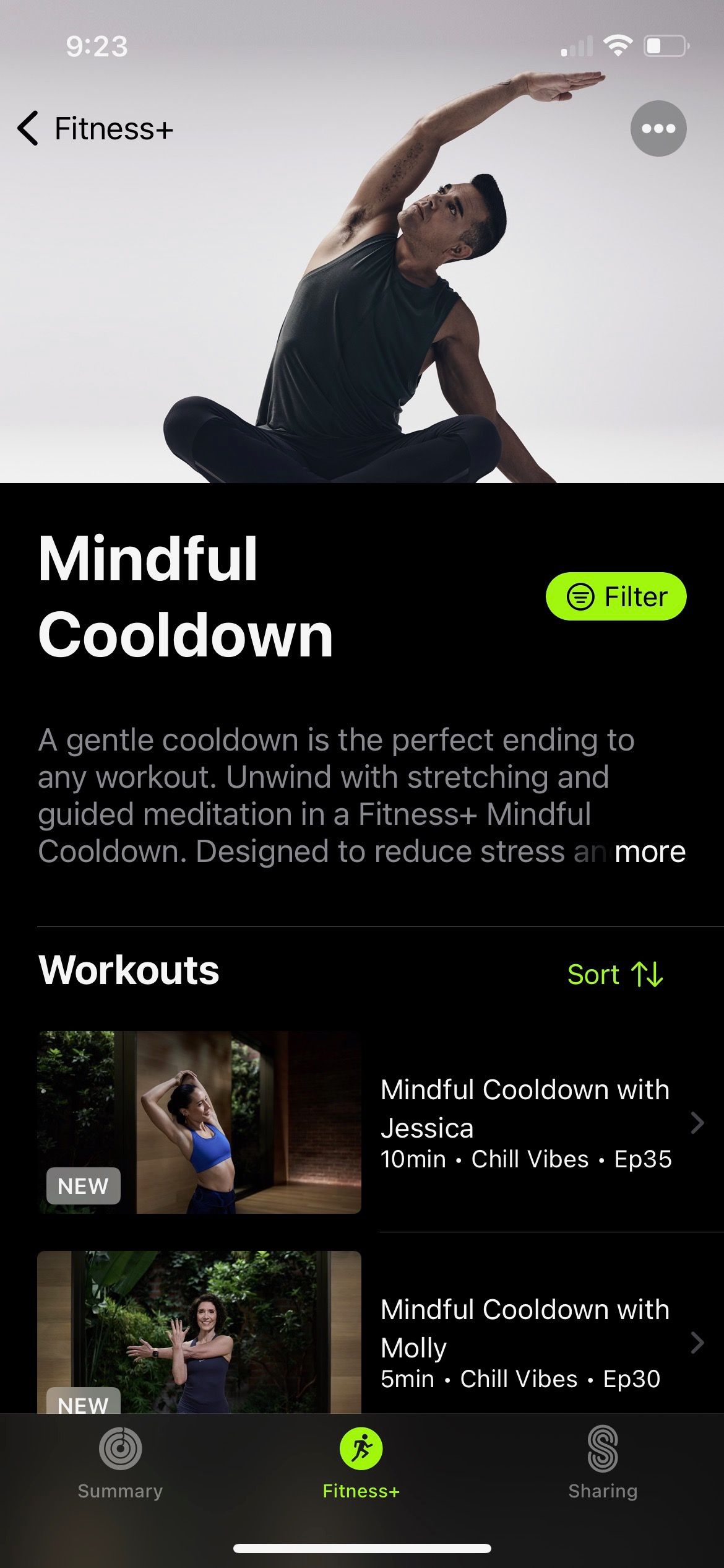 Mindful Cooldown iPhone
