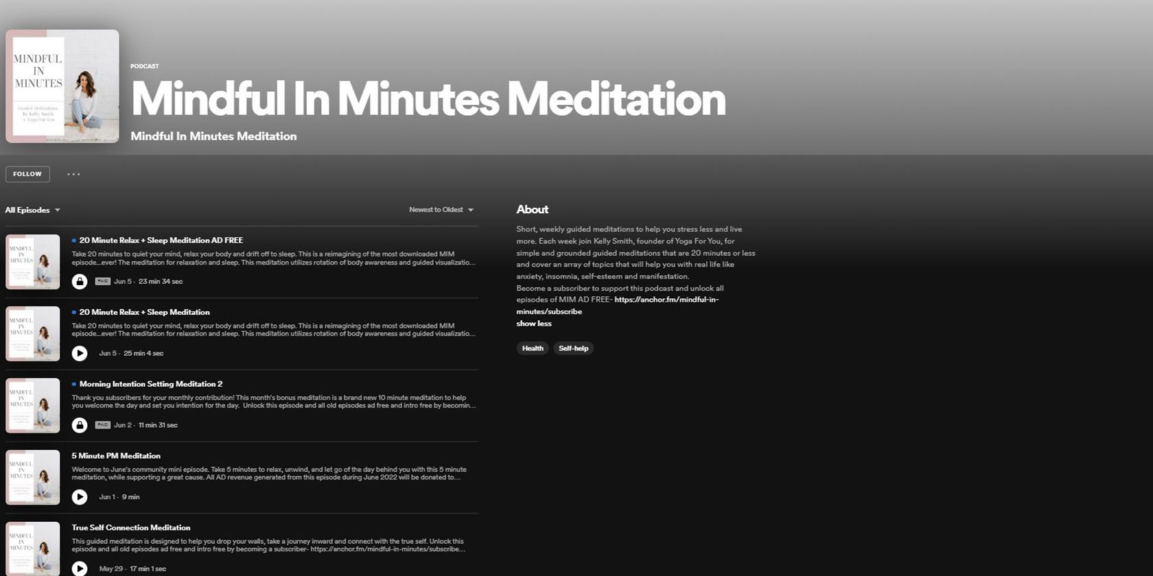 پادکست Mindful In Minutes در Spotify