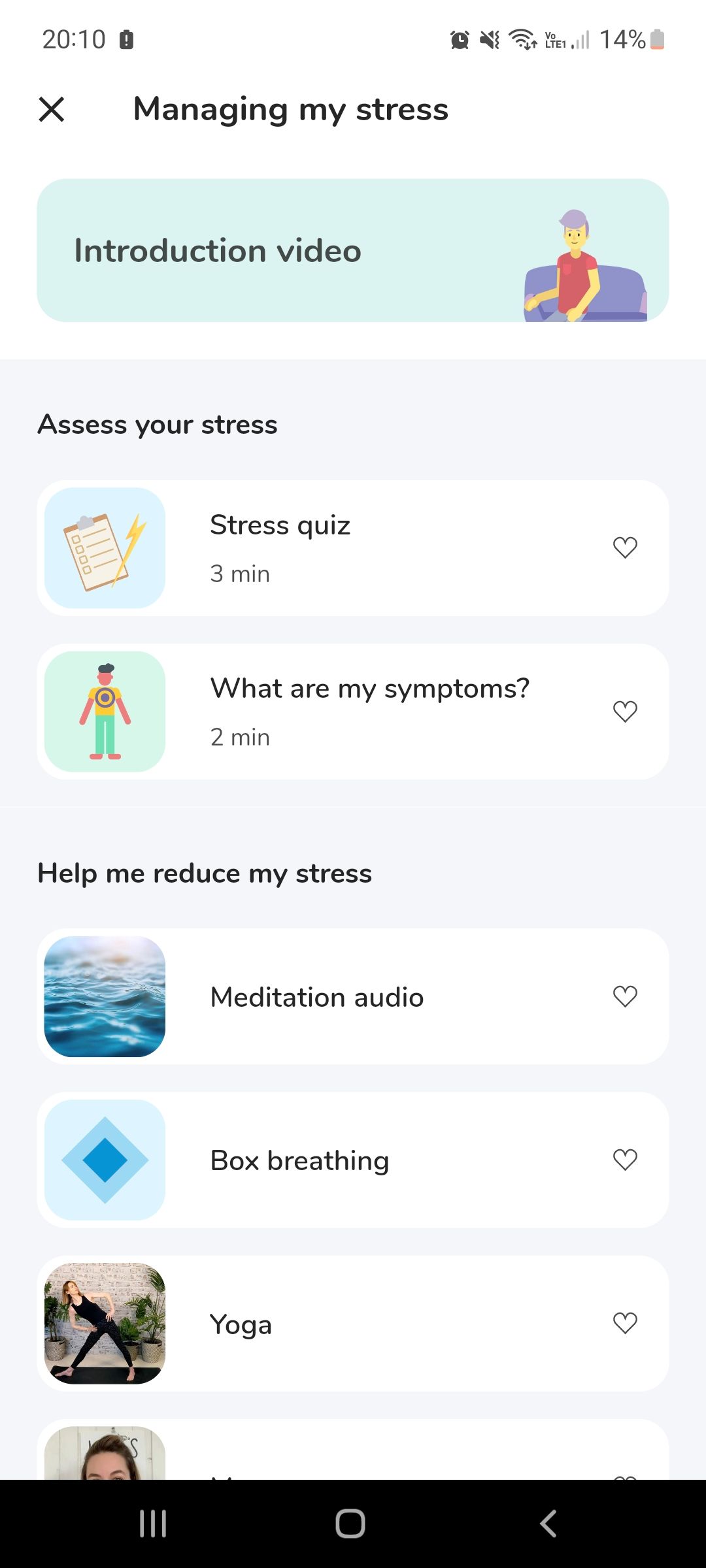 My possible self mental health mobile app managing stress