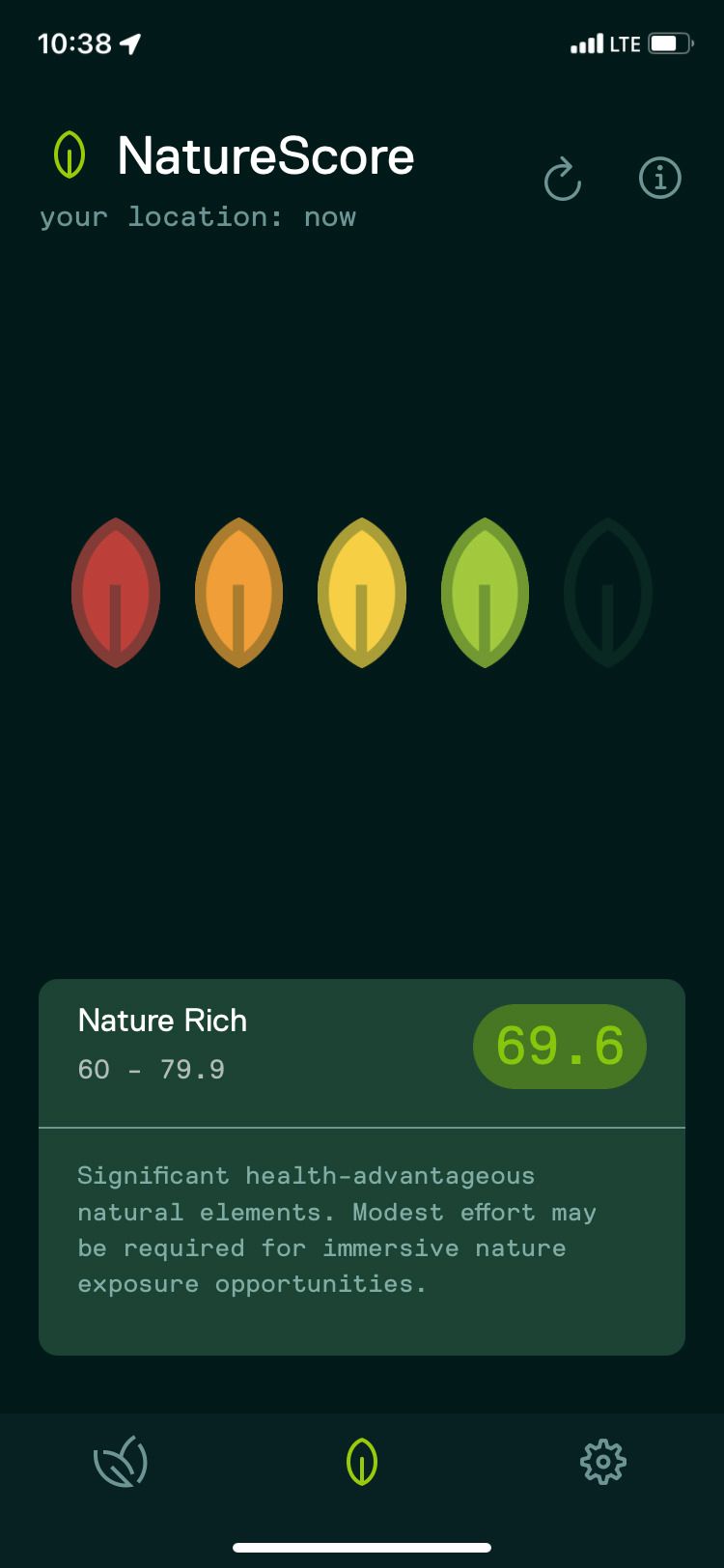 NatureDose App NatureScore Nature Rich