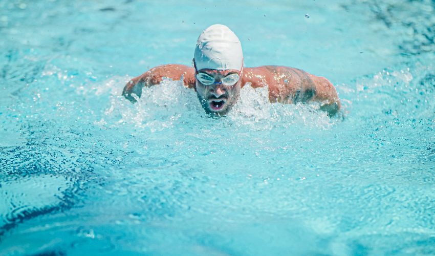 Person with Swimming Goggles in Water