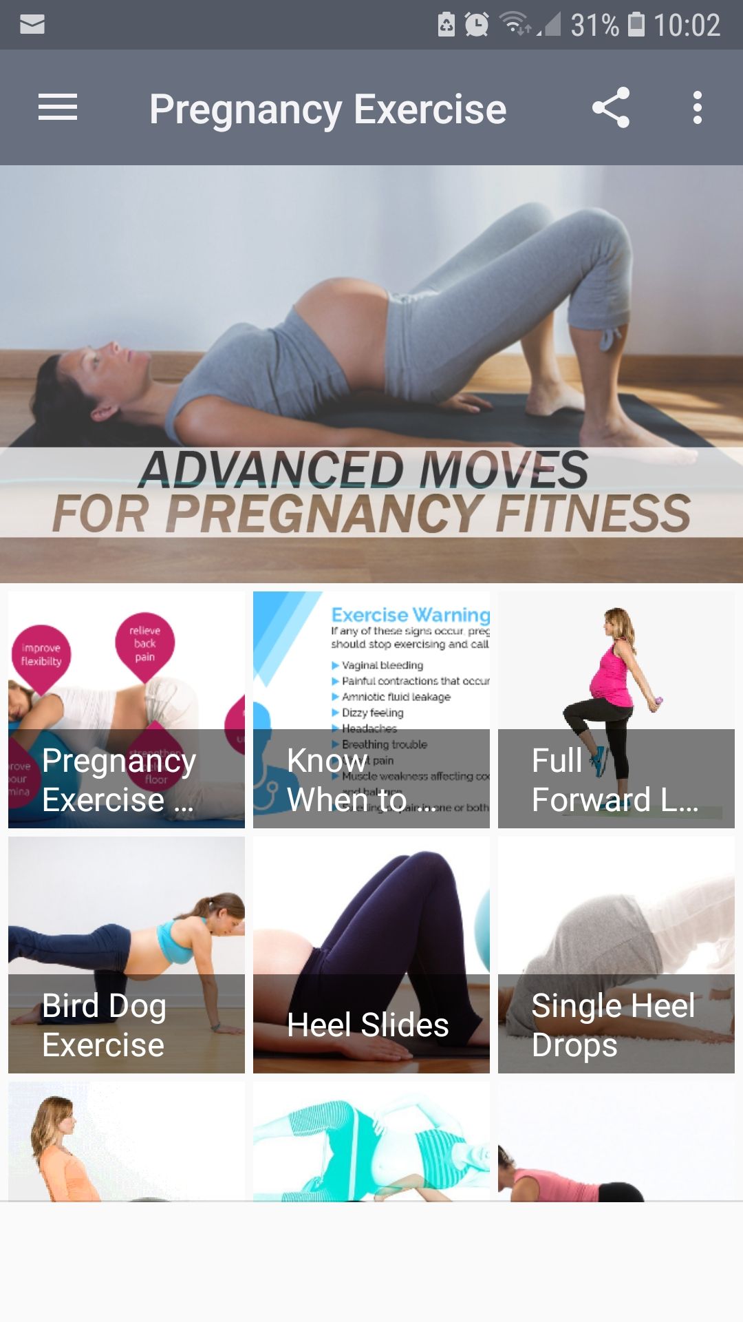 Pregnancy Exercise mobile exercise app
