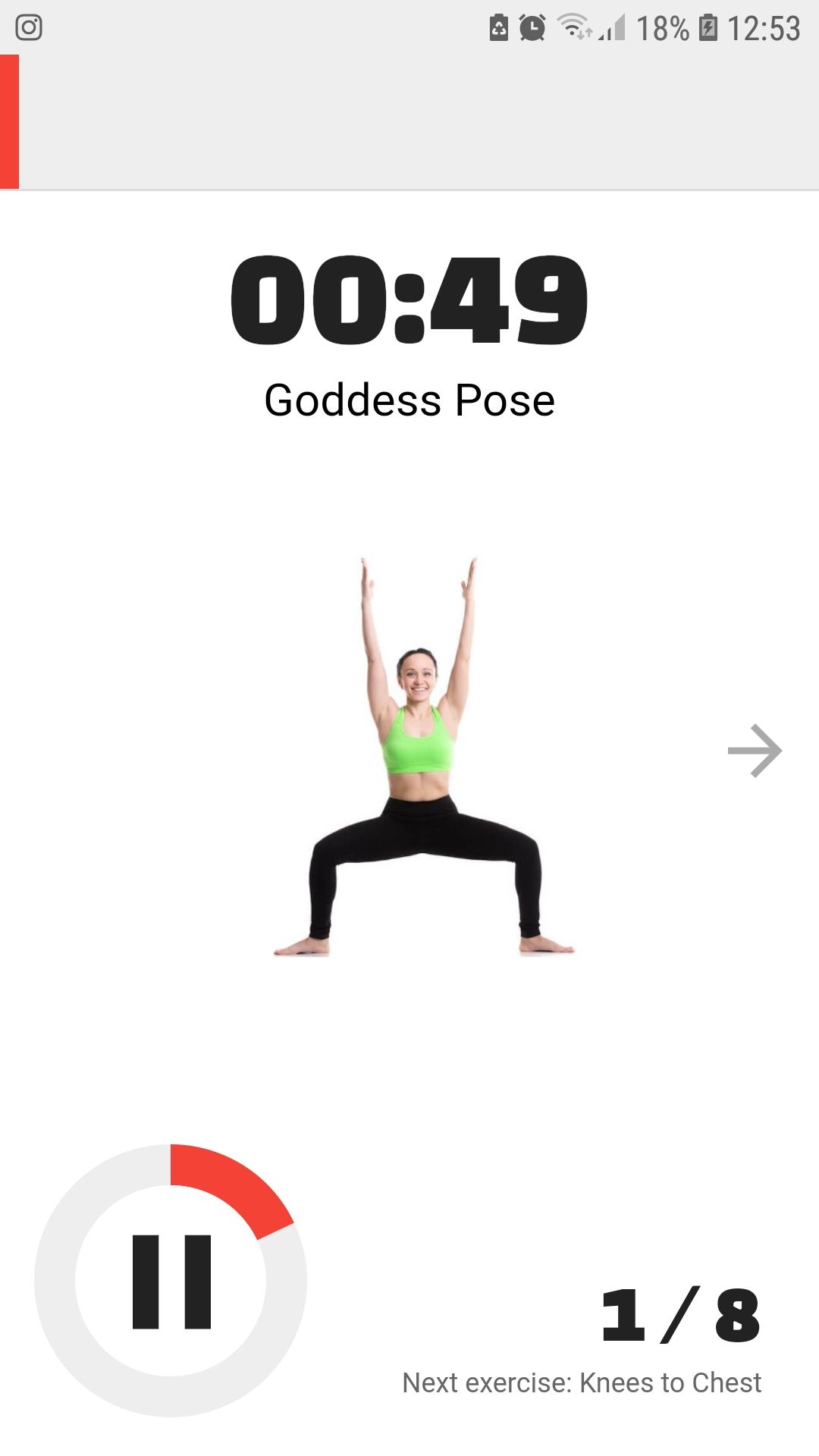 Prenatal Yoga Poses mobile workout app goddess pose