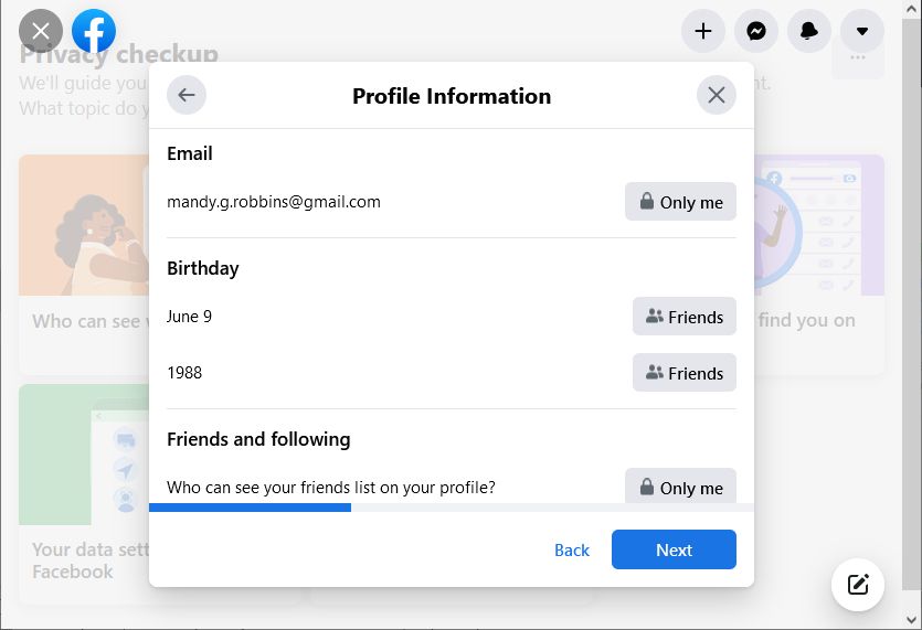 Profile Privacy Settings