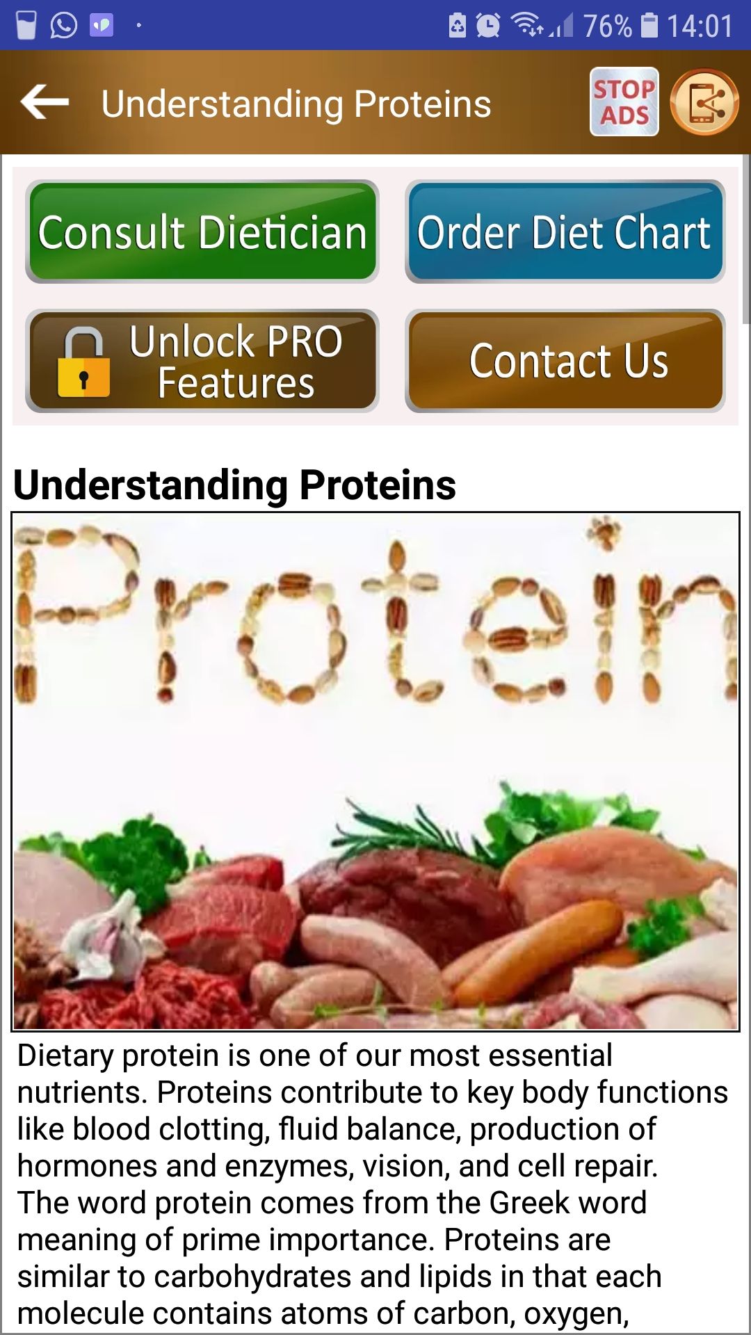 Protein Rich Food Sources Guide mobile app understanding protein