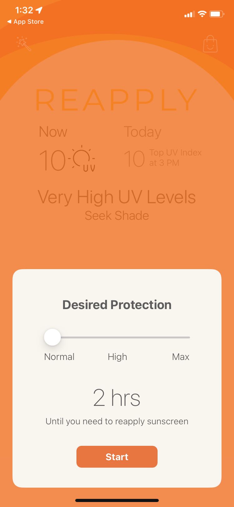 REAPPLY app sun protection