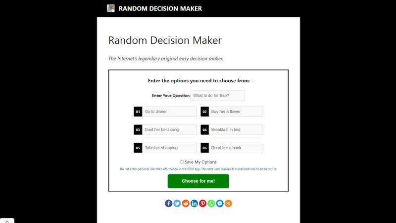 RandomDecisionMaker form
