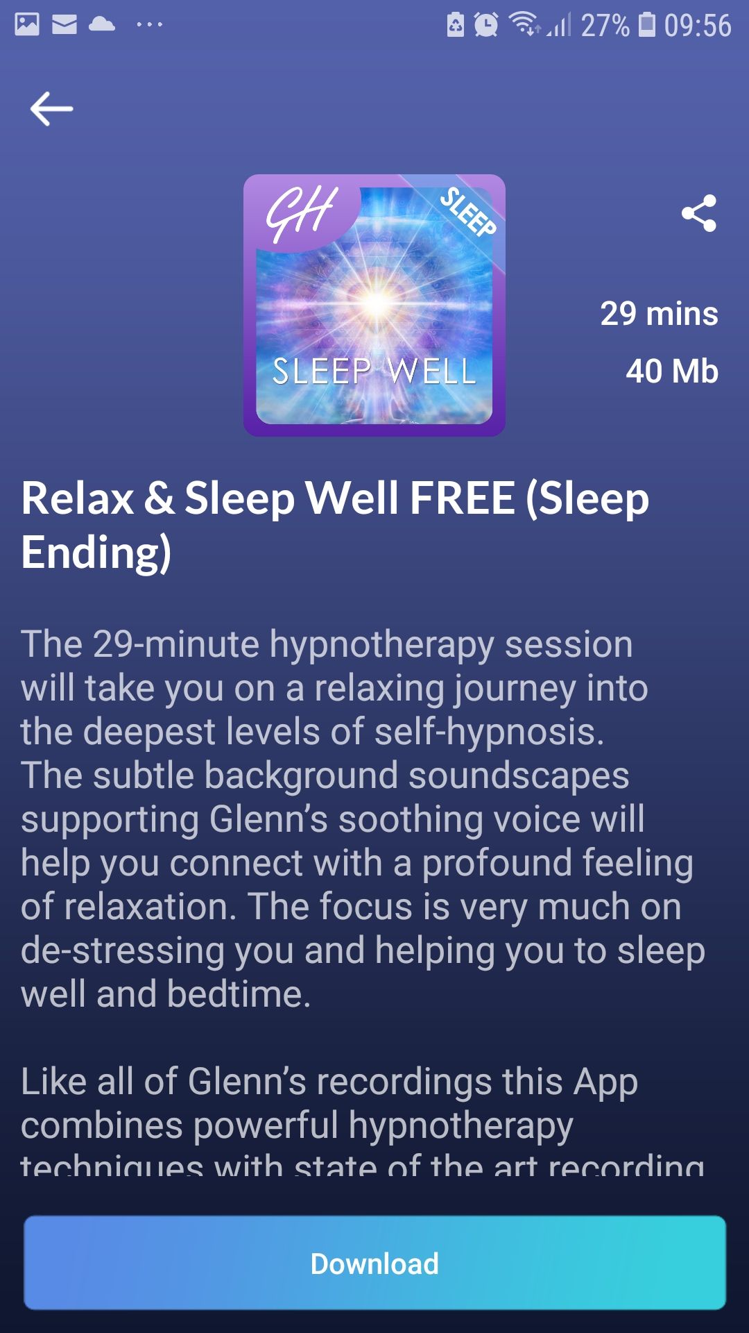 خواب رایگان اپلیکیشن موبایل هیپنوتیزم Relax and Sleep Well