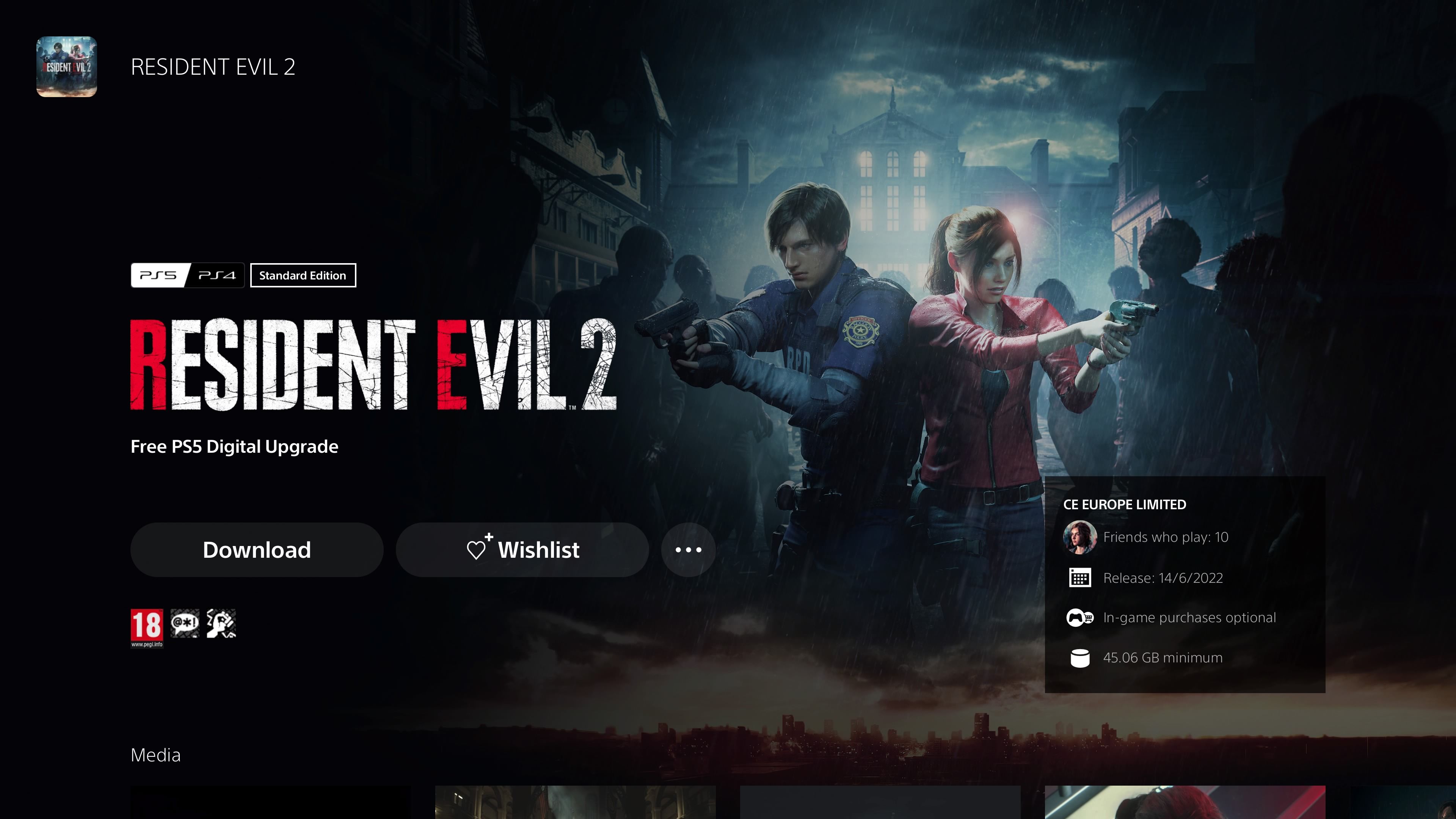 Resident Evil 2 Download Screen