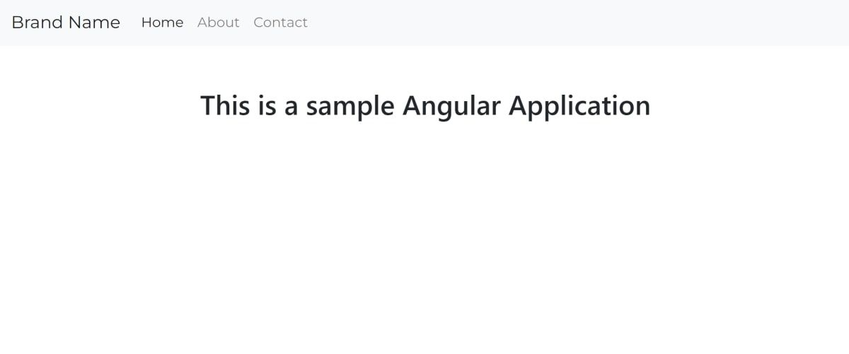 Sample Angular Project being hosted in a web browser
